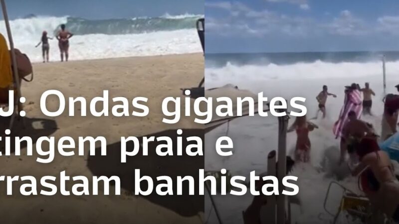 Ciclone no mar causou as ondas que invadiram a orla no Rio; veja vídeo
