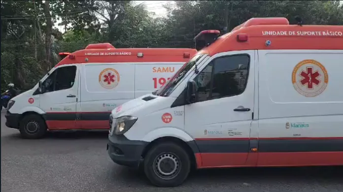 VÍDEO: Acidente grave entre motos, carro e ônibus deixa 3 feridos em Manaus